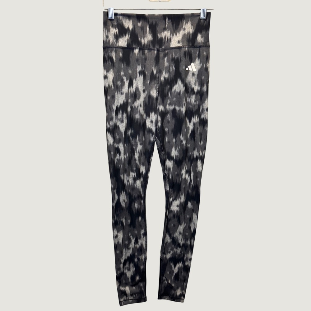 2040 | NWT Adidas Grey Abstract Ikat Print Athletic‎ Leggings Women Medium